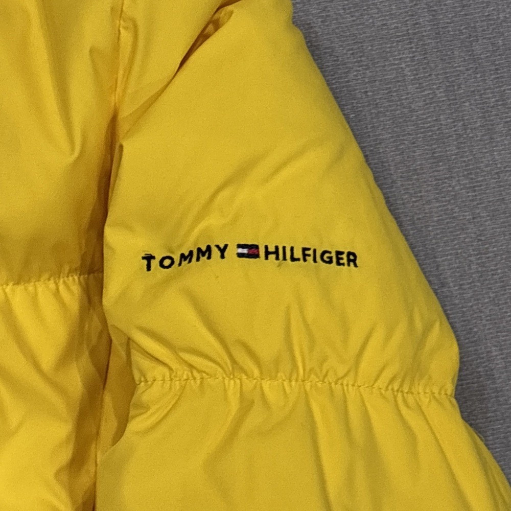 Tommy Hilfiger Puffer Jacket womens large Yellow READ - Picture 3 of 14